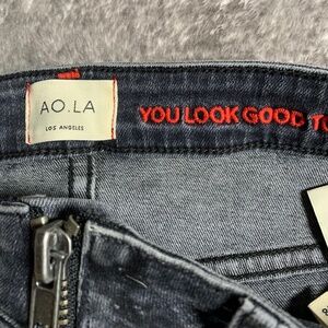 AO LA denim jean size 28 - zippered bottom leg